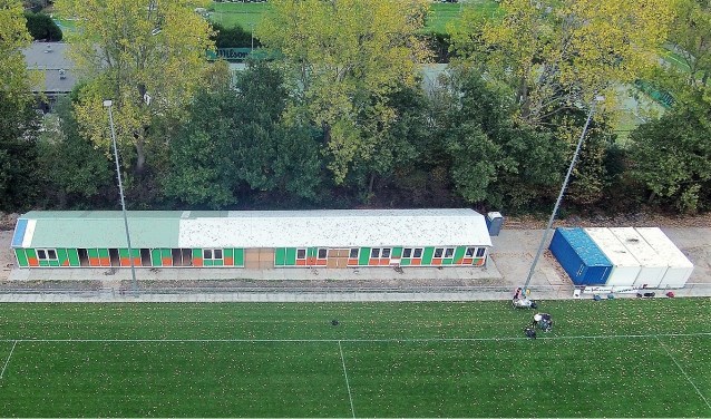 Het clubhuis van de Voorburgse Rugbyclub op Sportpark De Star in Leidschendam (foto: pr VRC).