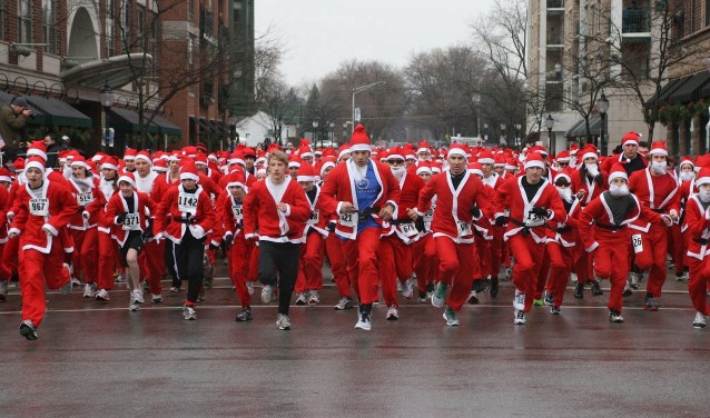 Start van de Santa Run elders (foto: Rotary Nederland).