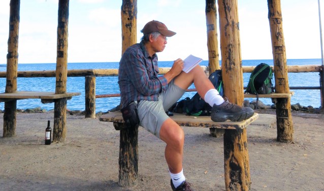 Ralph Schalk tekent altijd en overal. Ook tijdens een vakantie op de Canarische Eilanden.