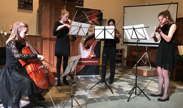 Het Hadriani Kwartet tijdens de Huygens Festival Amuse in de Franse Kerk. (Foto: PR)