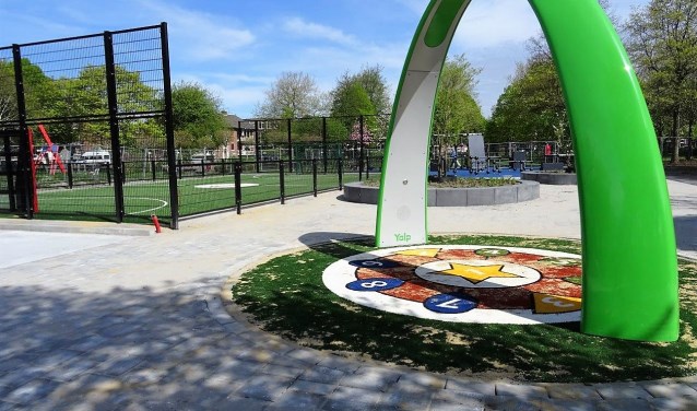 De nieuwe Krajicek Playground in het Corbulopark aan de Van Lodensteijnstraat (naast school De Parachute) in Voorburg (foto: Ap de Heus).