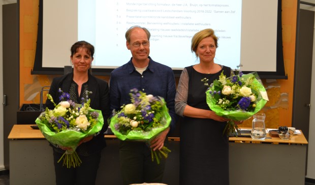 Bianca Bremer, Floor Kist en Lia de Ridder nemen afscheid als wethouder. (Foto: Inge Koot)