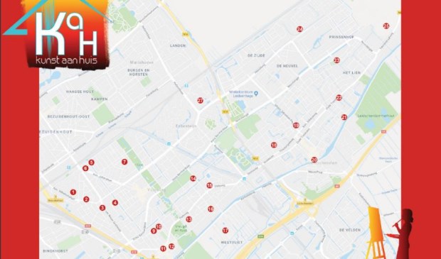 De routekaart is te downloaden via de website www.kunstaanhuis-ln.nl
