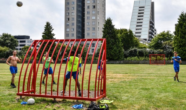 De doeltjes zijn weer terug op het Spinozaveld. (Foto: Nico van der Ven)