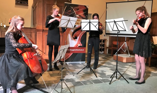 Het Hadriani Kwartet tijdens de Huygens Festival Amuse in de Franse Kerk (foto: pr).