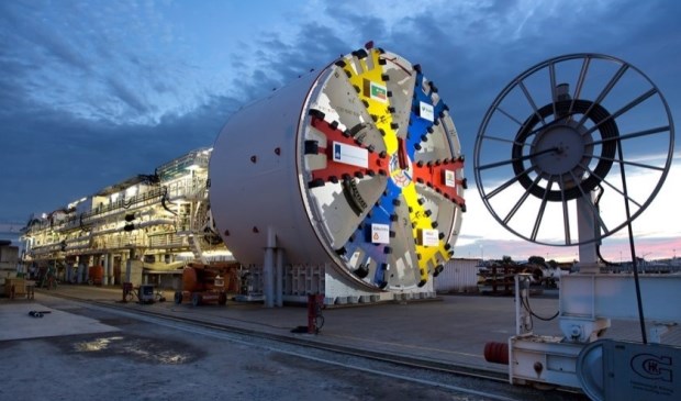 Tunnelboormachine Catharina-Amalia gaat van start met het boren van de tweede tunnelbuis.
