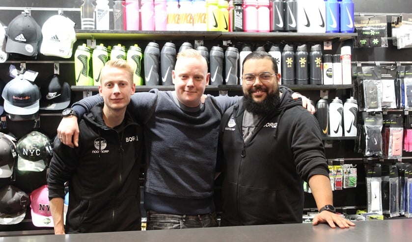 Het team van Sport 2000 Nootdorp: Nathan Kroeze, Jeroen Kroeze en Julio Gomes.