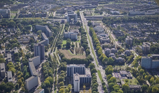 Het gebied aan weerskanten van de Afrikaweg en rond de Mandelabrug wordt de komende tien tot vijftien jaar ontwikkeld tot stadswijk De Entree. Foto: Via www.zoetermeer.nl/entreezoetermeer