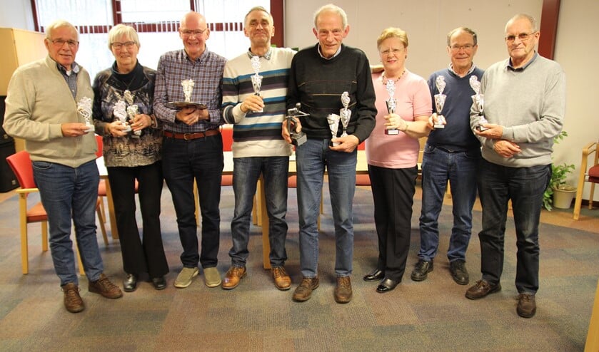 De prijswinnaars met z’n allen op de foto.