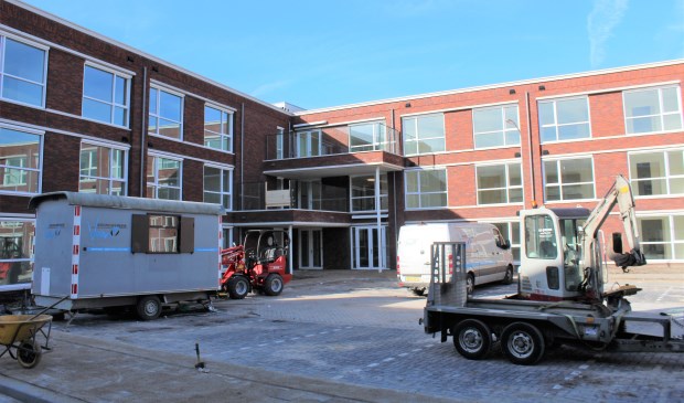 Het nieuwe deel van Mariënpark, waar nog hard wordt gewerkt aan de openbare ruimte (foto: Dick Janssen).
