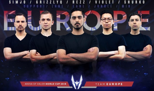 Een deel van het Europese team, met in het midden Calvin.