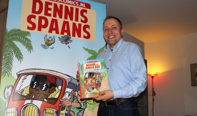 Dennis Spaans is begonnen met de promotie van zijn stripalbum (tekst/foto: Dick Janssen).