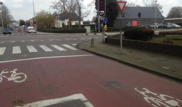 De oude situatie op de Eerste Stationsstraat. Foto: Peter Zoetmulder / Postiljon