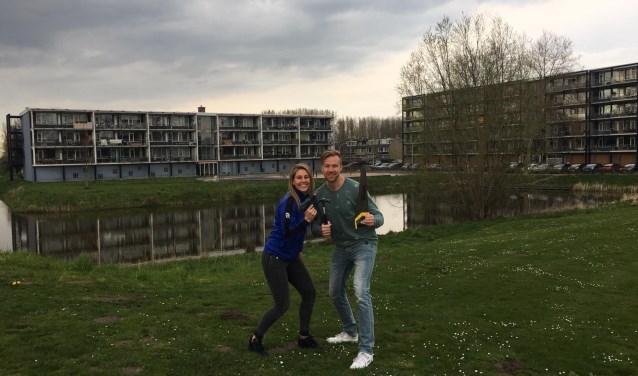 Natasja de Vroome en Sjors van der Quast zijn er al helemaal klaar voor. (foto: Roos Haitsma)