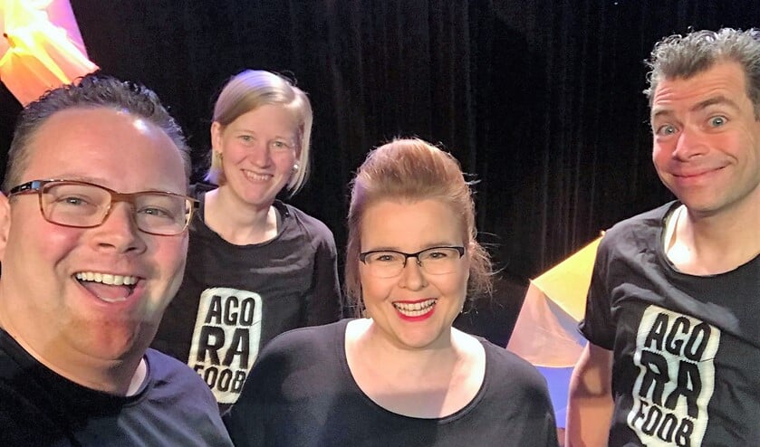 Marjolijn en haar crew droegen het shirt met daarop haar angststoornis. (foto: pr).