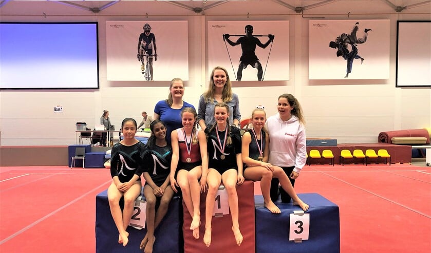 De trainsters en turnsters zien het seizoen bekroond met veel medailles in de finale Zuid-Holland (foto: pr).