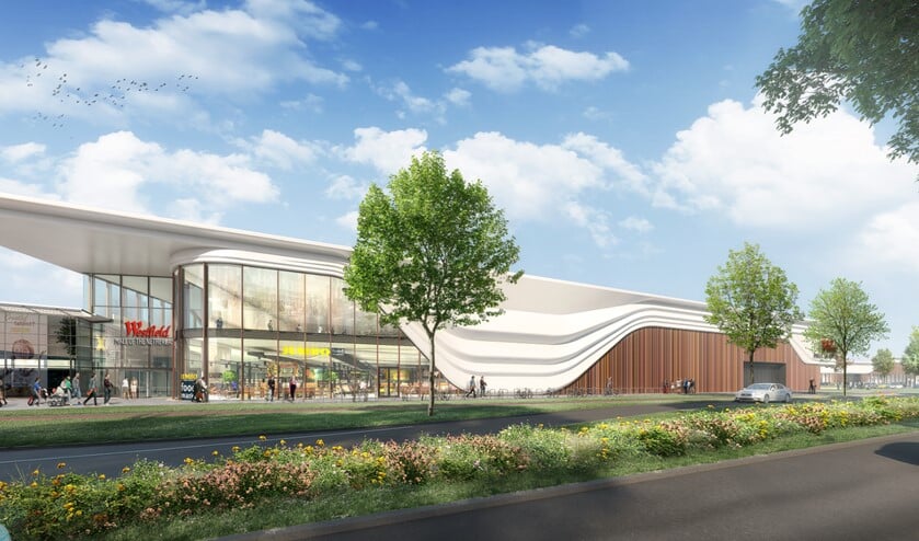 Impressie van hoe het winkelcentrum Leidsenhage eruit komt te zien als Westfielt Mall of the Netherlands (artist impression: Unibail-Rodamco-Westfield).