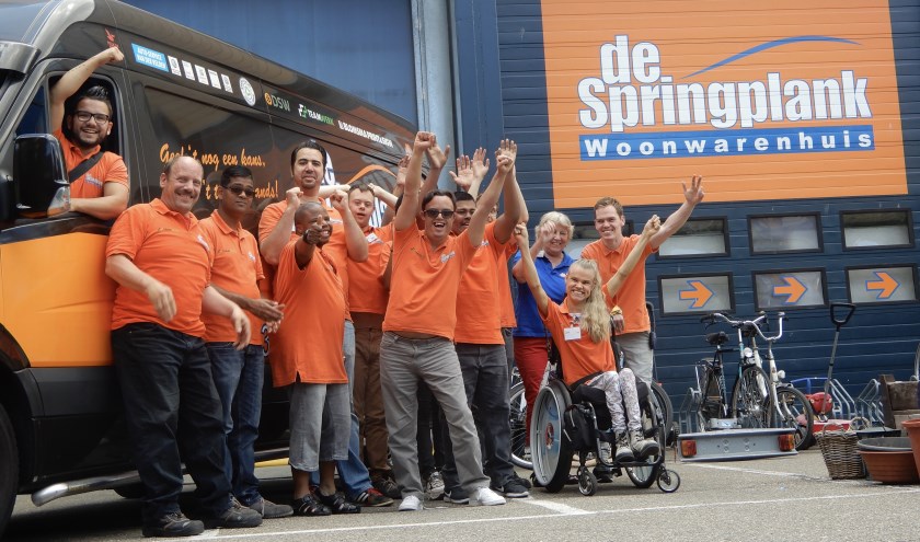 Woonwarenhuis De Springplank: een werkplek waar mensen met een lichamelijke en/of verstandelijke beperking dagbesteding kunnen volgen. Foto: pr