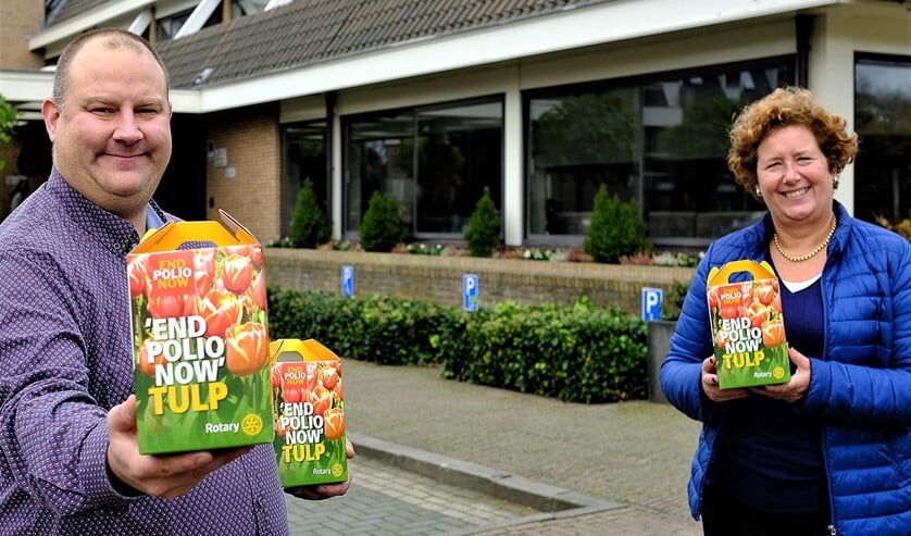 Rotary plants tulip bulbs on World Polio Day