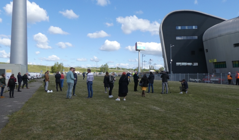 Bouwlocatie bij parkeerterrein van ADO stadion. Foto: Dick Muijs