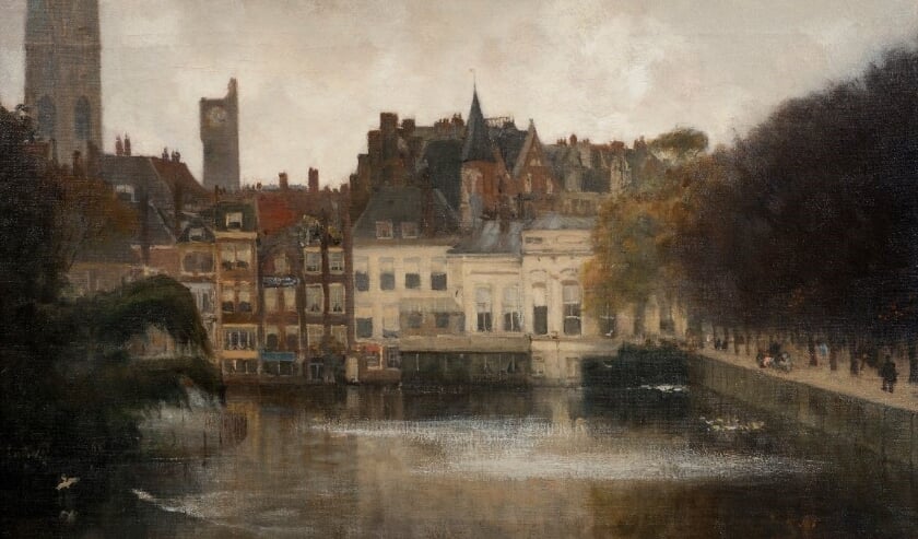 Gezicht op de Hofvijver, Floris Arntzenius, ca. 1917. Foto: Collectie Haags Historisch Museum