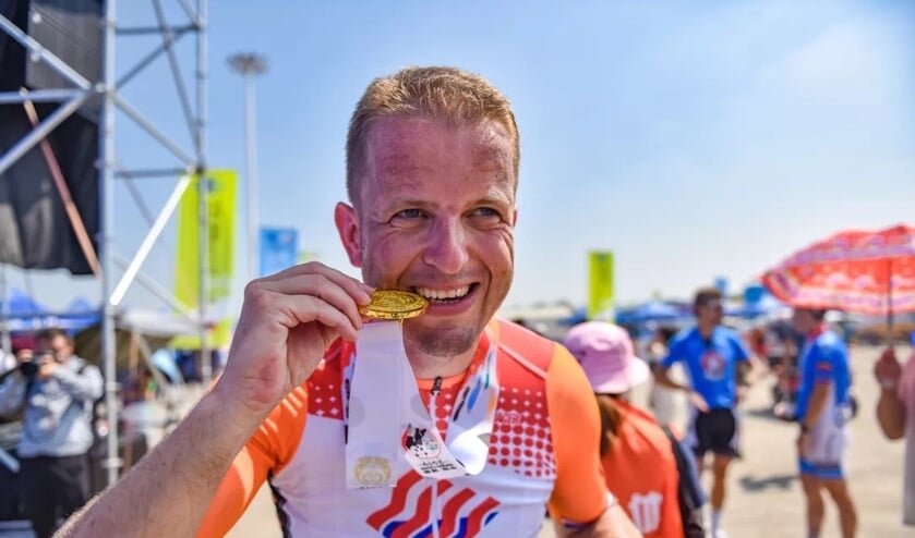 Wout Roos heeft twee keer goud gewonnen op de Police & Fire Games.