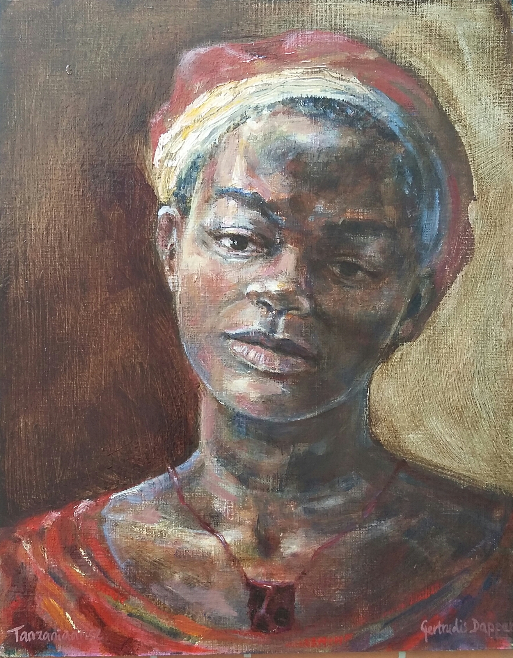 Tanzaniaans meisje wat model heeft gestaan voor de Rembrandt tentoonstelling