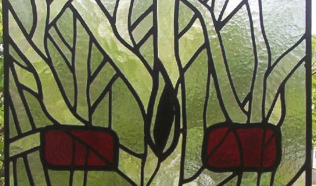 Glas-in-lood kunst in Hippolytuskerk.