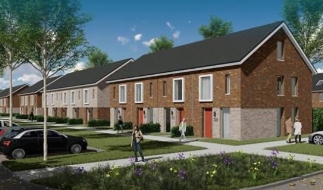 Impressie van de nieuwe sociale huurwoningen in Wijdewormer.