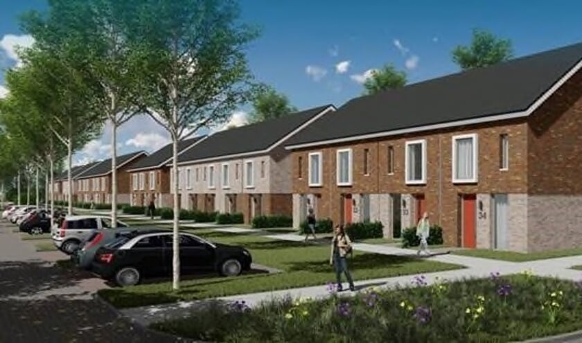 Impressie van de nieuwe sociale huurwoningen in Wijdewormer.