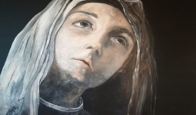 Heilige non met traan van Susan Groot.