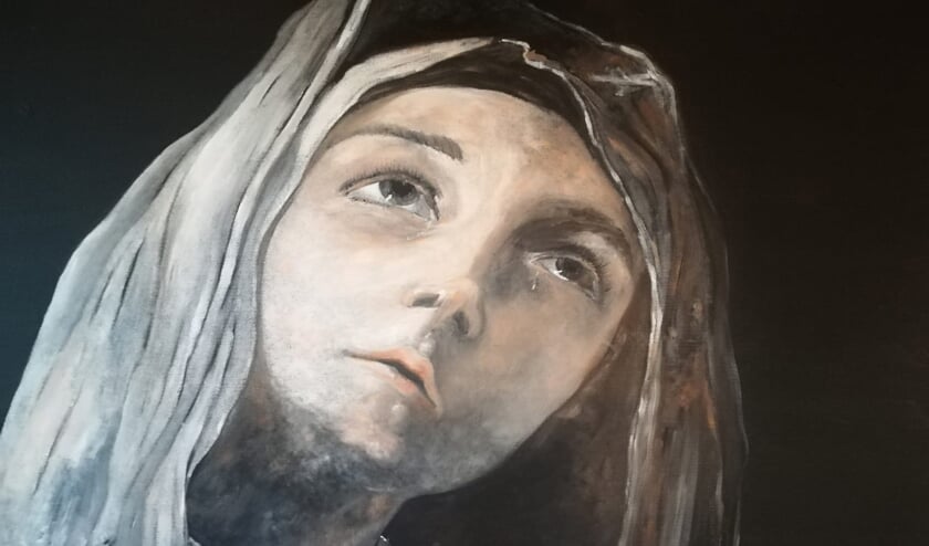 Heilige non met traan van Susan Groot.
