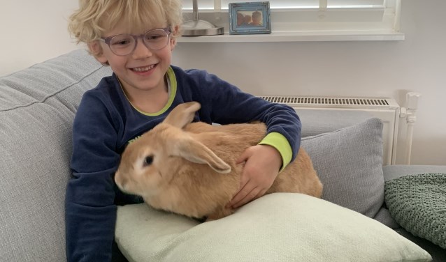 Cesar met een van zijn grote vrienden.