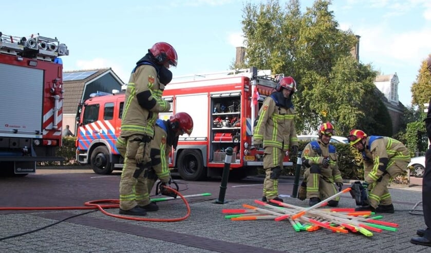 Brandweerteam in actie