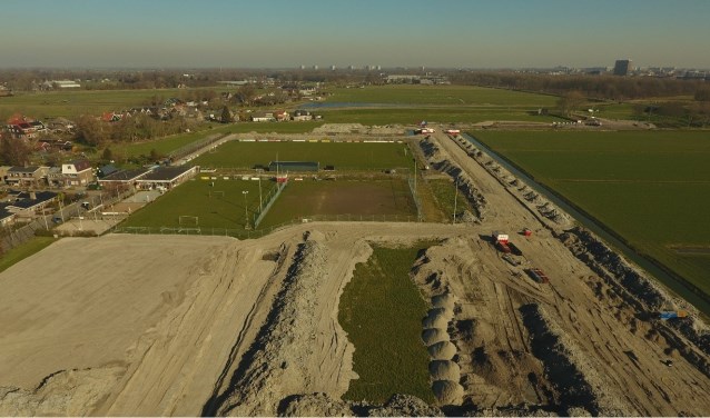 De stichting laat met een drone regelmatig foto's maken van het project.