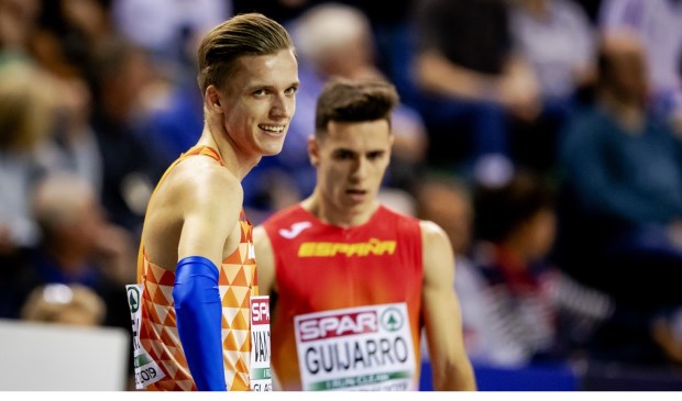 Tony van Diepen voorafgaand aan zijn bronzen race.