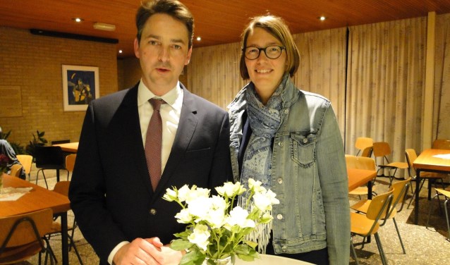 Huib en Willy Klink in de hal van de Patmoskerk.