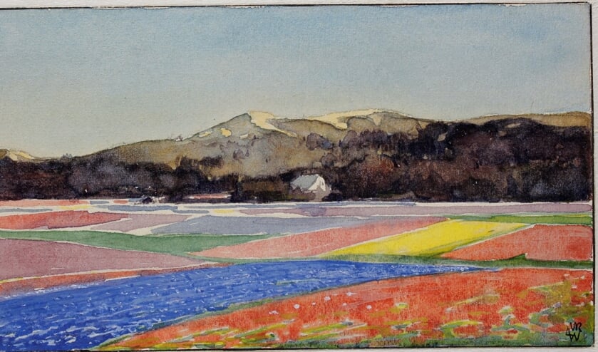 Aquarel te zien tijdens tentoonstelling Lente.