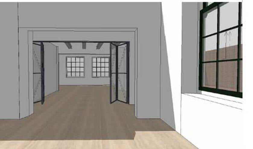 Impressies voor/na verbouwing van de historische toegang naar de Janskerk aan de Jansstraat en het Archiefcafé.