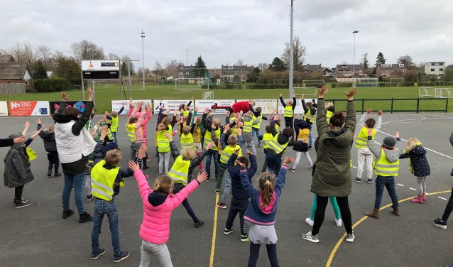 De kinderen van de BSO's in Sint Pancras moesten flink aan de bak.