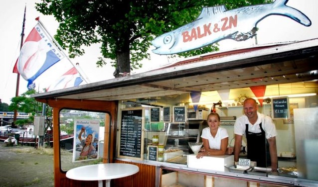 Chantal en Philip Balk op hun geliefde stek.