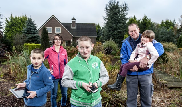 Familie van der Hoorn maakt gebruik van glasvezel in het buitengebied.