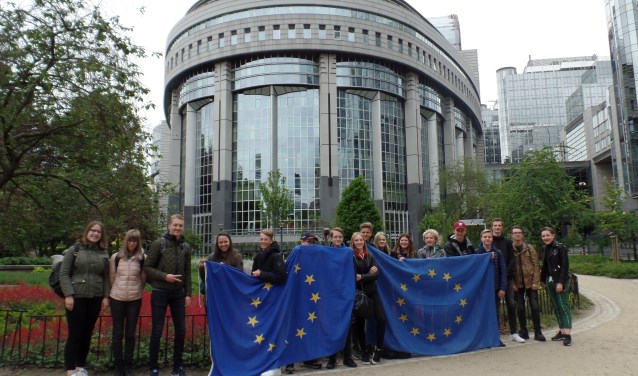 Het bezoek van de leerlingen van het Han Fortmann aan Brussel stond in het teken van de Europese Verkiezingen.