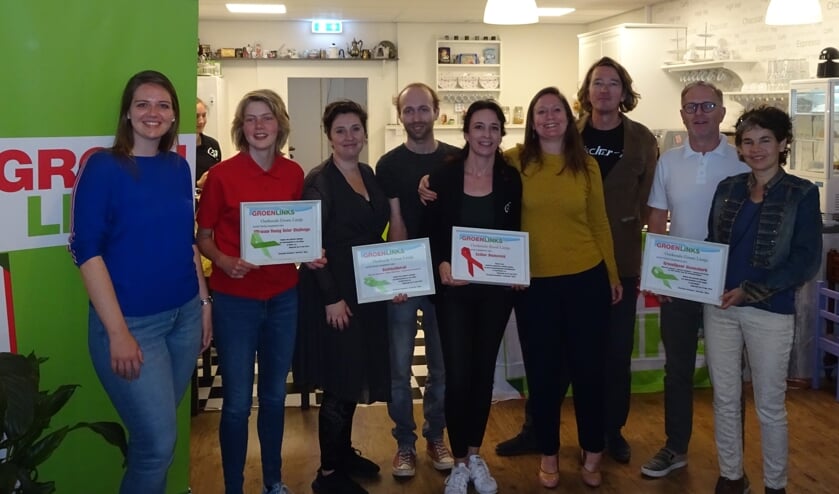 De winnaars van de Groene Lintjes, evenals de winnaar van het Rode Lintje.