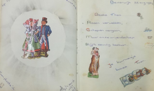 Herkenbaar: een willekeurige pagina in een poëziealbum.