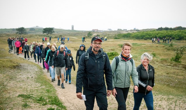 Vele 'dauwtrappers' namen deel aan de tocht.