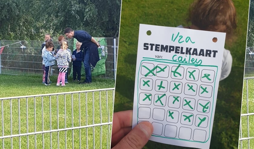 De kindertjes krijgen de opdracht om zoveel mogelijk rondjes te rennen. En dat deden ze!