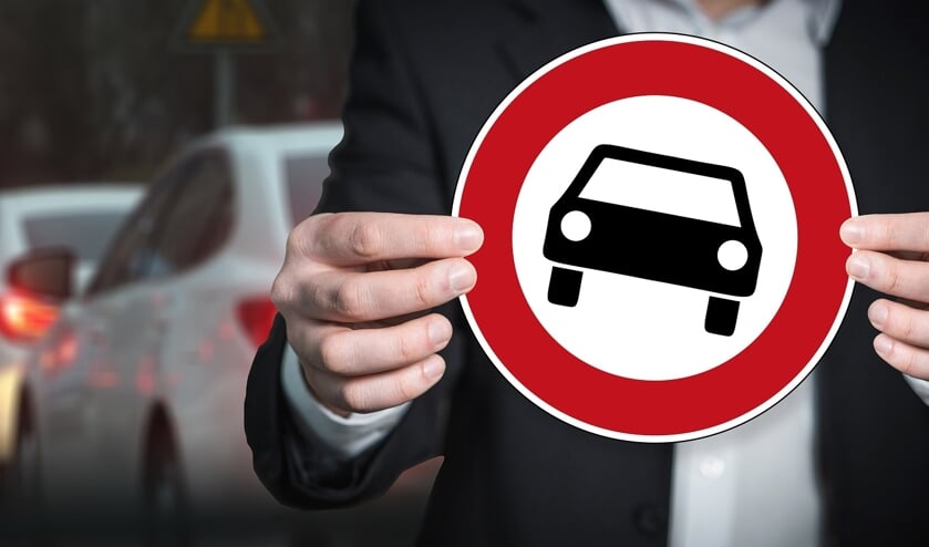 Minder auto's in de binnenstad.