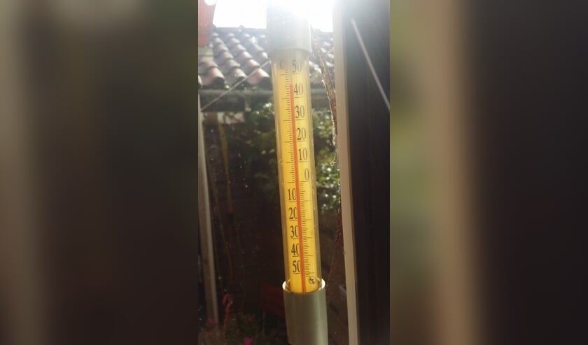 In Zaandam was het afgelopen woensdag bij Wouter Verkleij 41 graden, pffffff.
