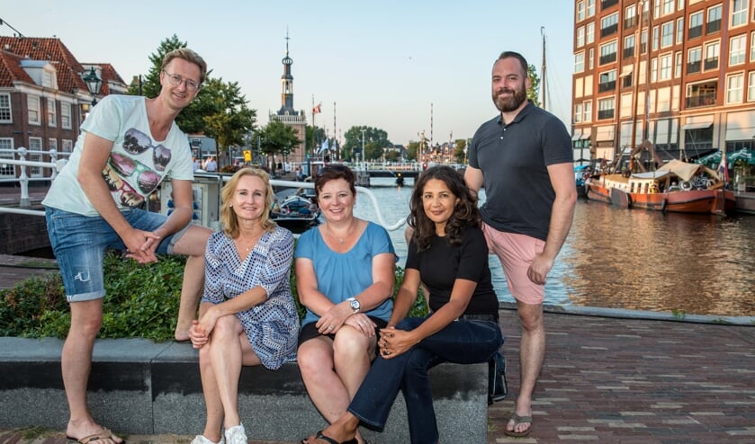 Martijn Wokke, Petra Buwalda, Ellen Hermans en Jorick van Gemert van Lions Club Alkmaar.